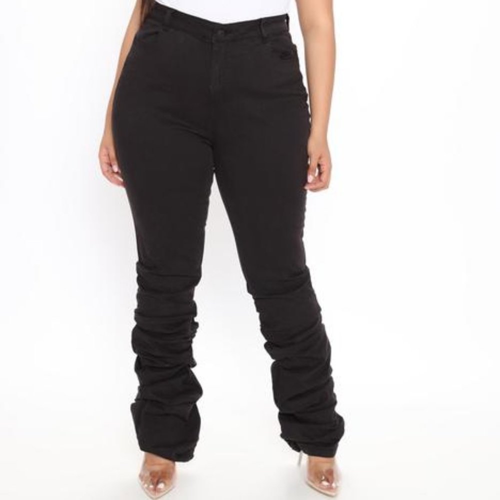 Fashion Nova "Strike A Pose" Stacked Jeans (3X)